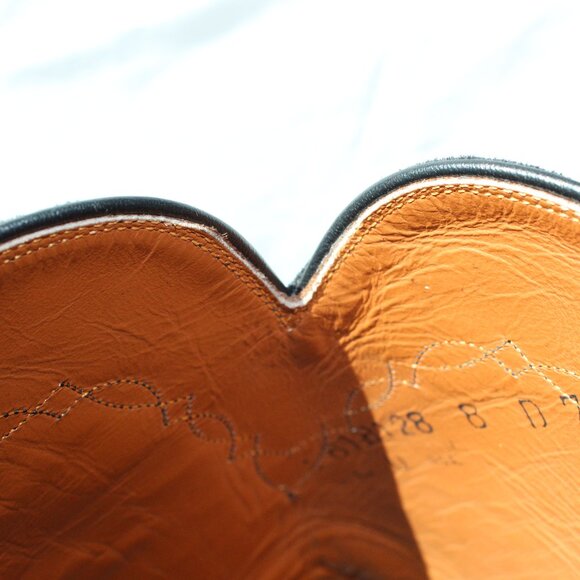 Lucchese Black Leather Boots Size 8D - Picture 12 of 16